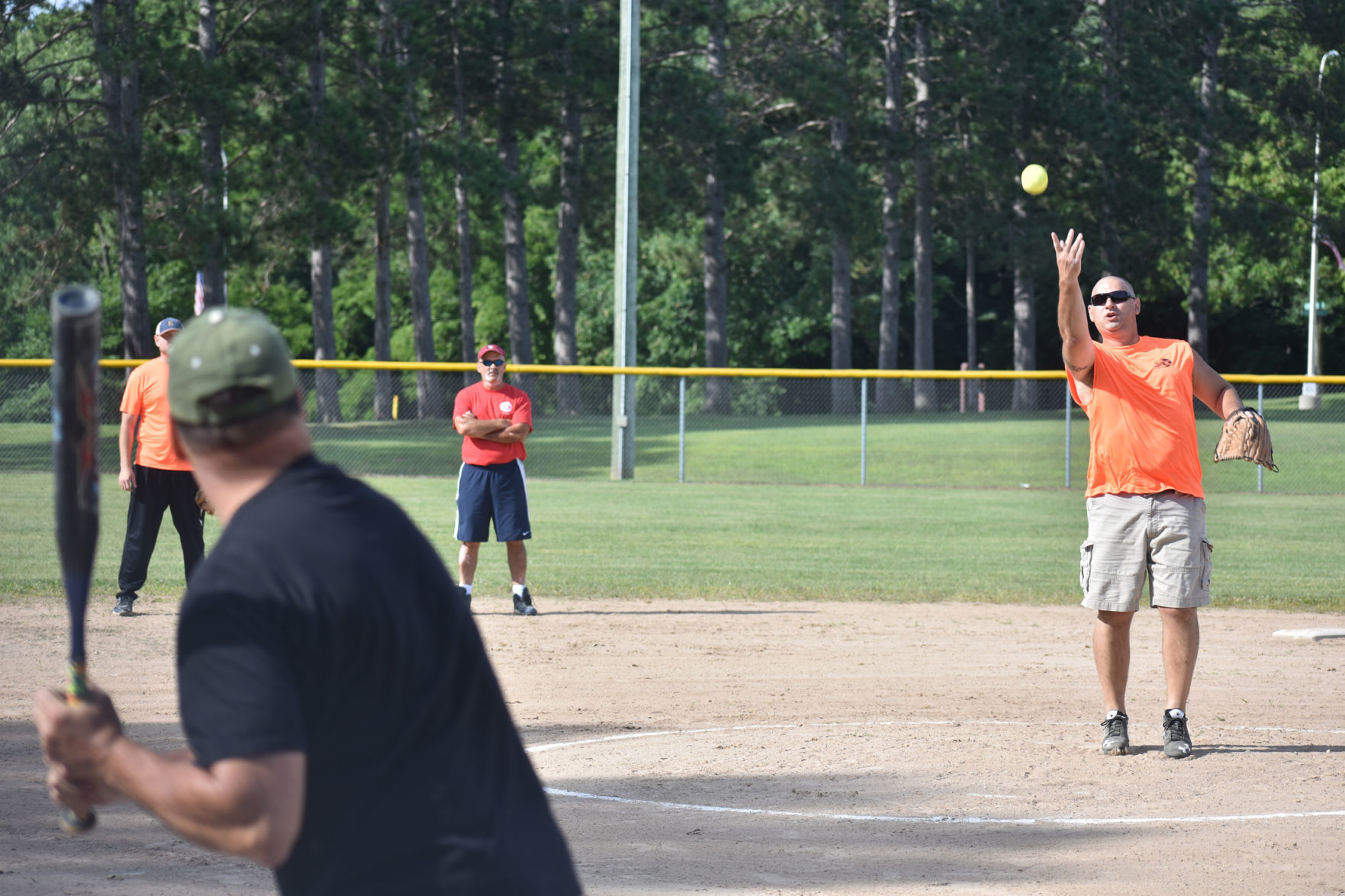 Brian Bonovetz pitching softball